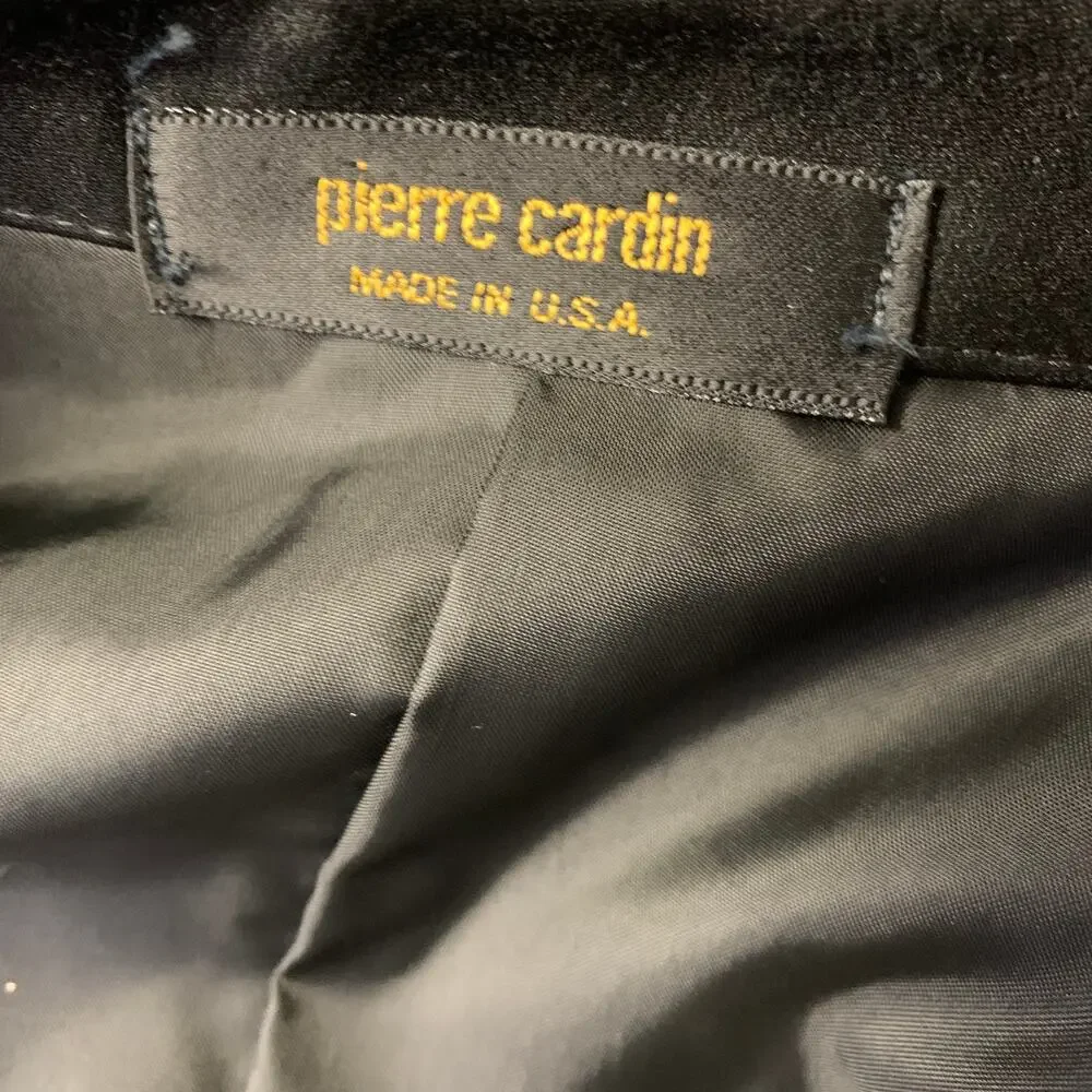 PIERRE CARDIN Chest Size 42 Black Tails Sport Coat
